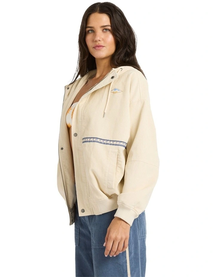 Set The Tone Jacket in White Cap image 3