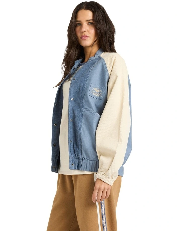 OG Burleigh Bomber Corduroy Jacket in Stone Blue image 3