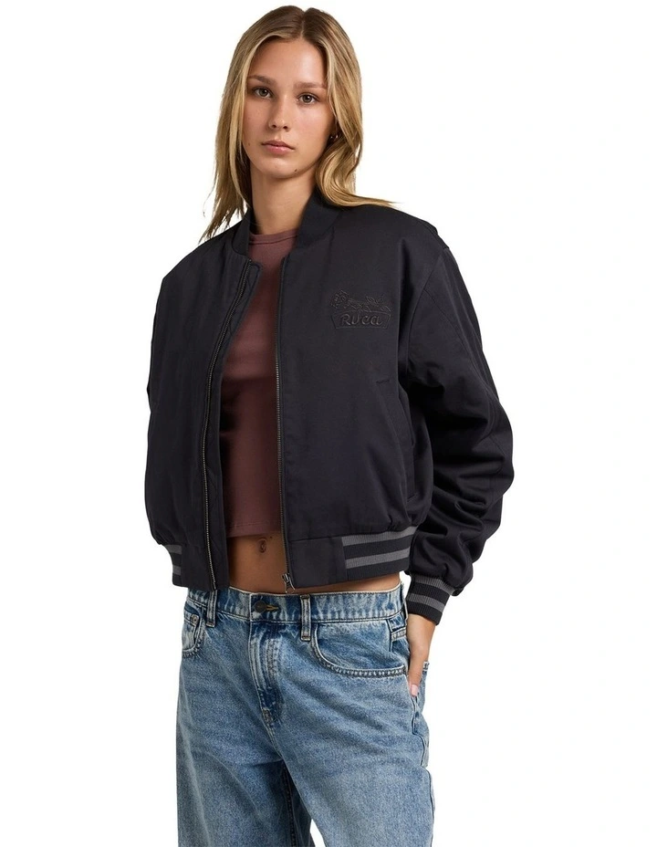 Ryan Bomber Jacket in Black image 3