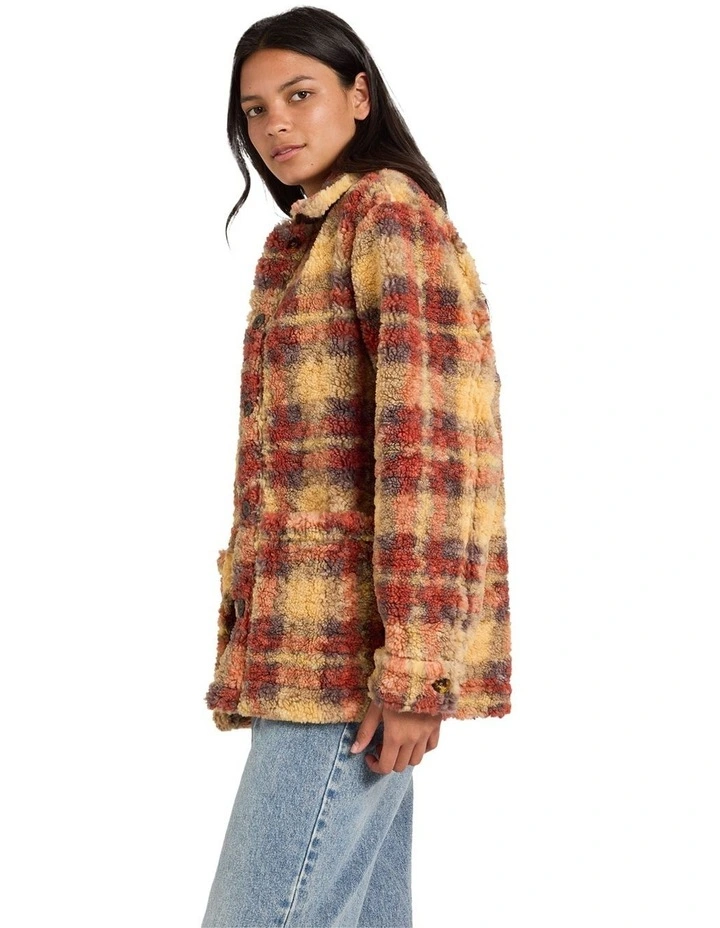 Nell Sherpa Fleece Jacket in Multi image 3