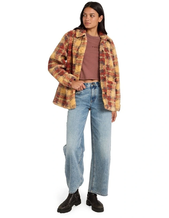 Nell Sherpa Fleece Jacket in Multi image 5