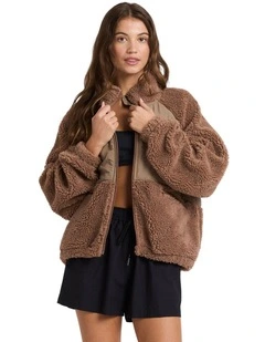 At Dusk Fleece Jacket in Brown