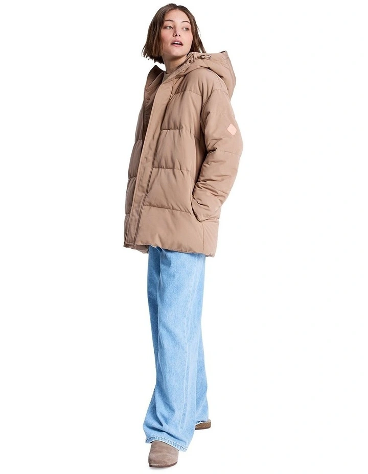 Ocean Ways Puffer Jacket in Brown image 5
