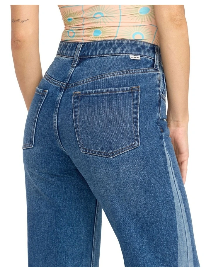 Free Fall Flare Denim Pant in Blue image 5