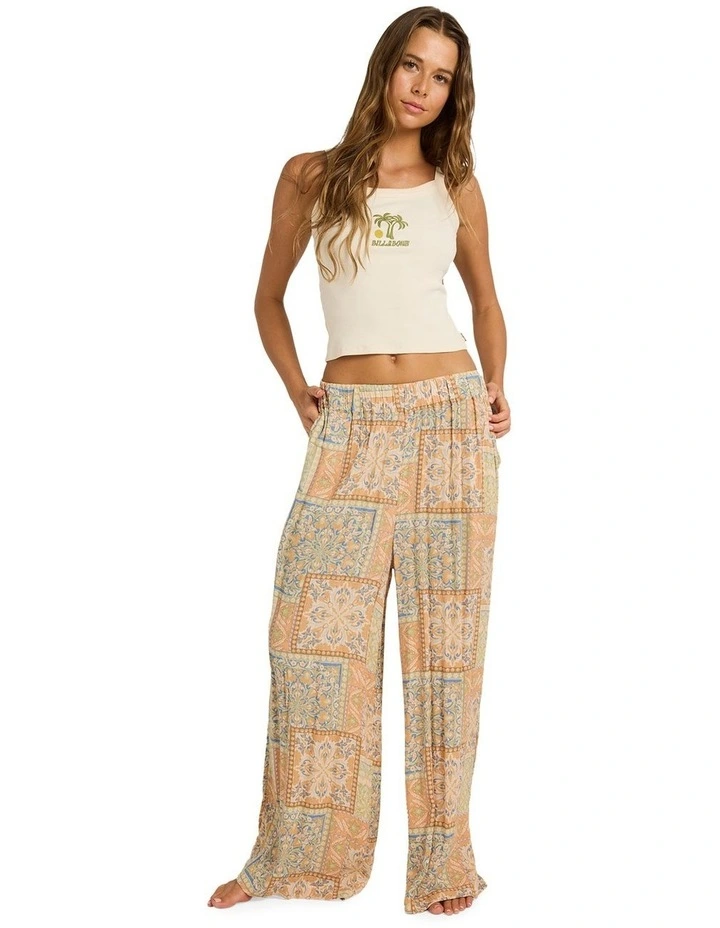 Follow Me Elastic-waist Linen Pants in Multi image 5