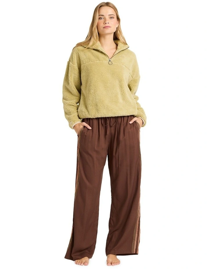 Vacay Mode Elastic-Waist Linen Pants in Teak image 5