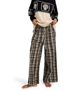 Wonders Woven Pant in Black Sands
