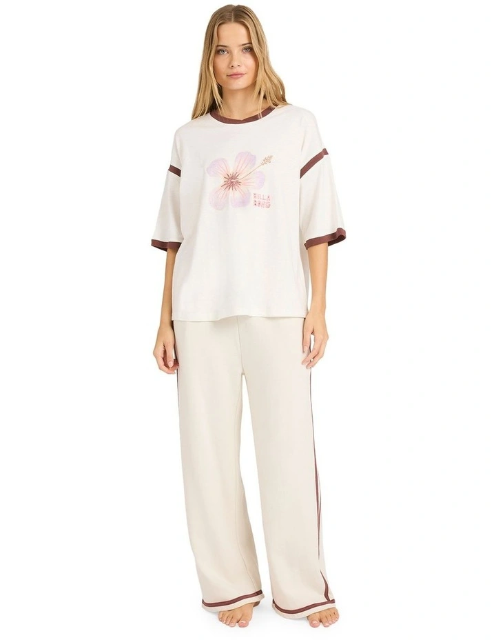 Back To It Wide Leg Trackpants in Salt Crystal image 1