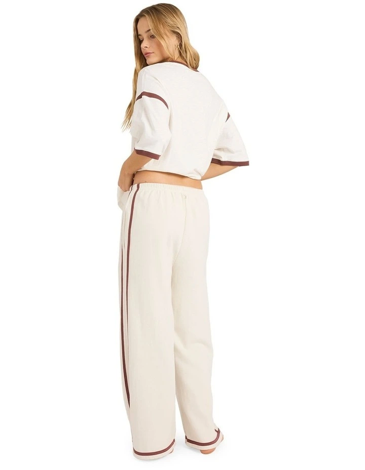 Back To It Wide Leg Trackpants in Salt Crystal image 2