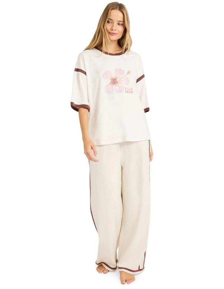 Back To It Wide Leg Trackpants in Salt Crystal image 5
