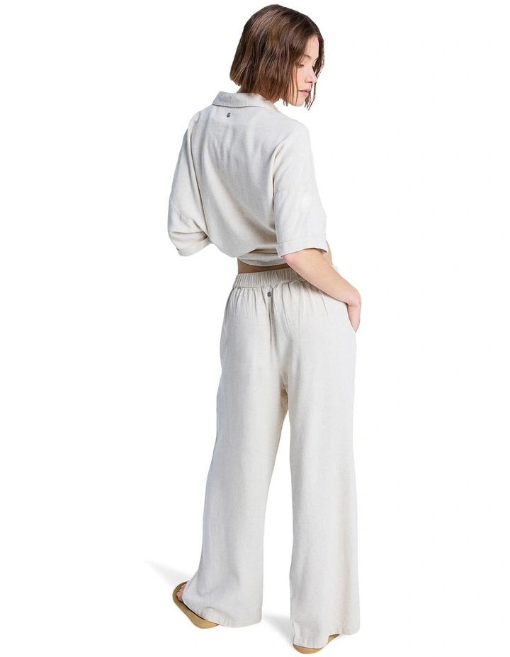 Midnight Avenue Solid Pants in Cream image 2