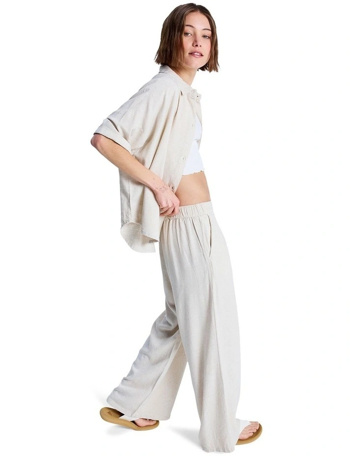 Midnight Avenue Solid Pants in Cream image 3