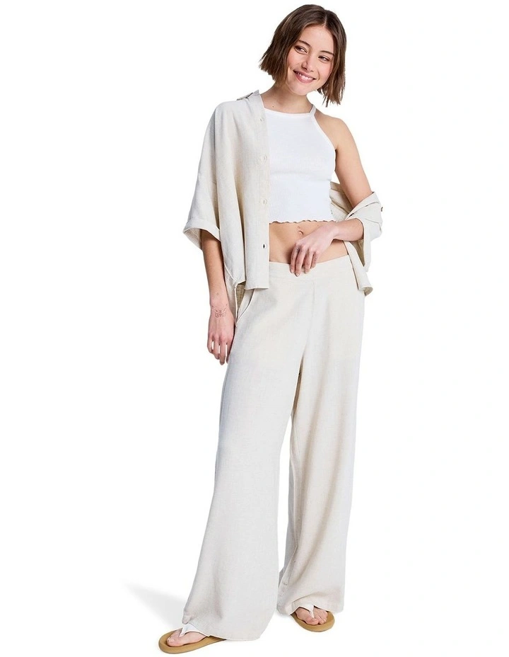 Midnight Avenue Solid Pants in Cream image 5