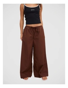 Montana Woven Pants in Chocolate