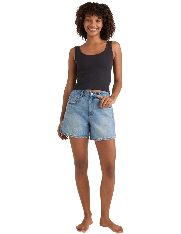 Shifter Denim Shorts in Blue image 5