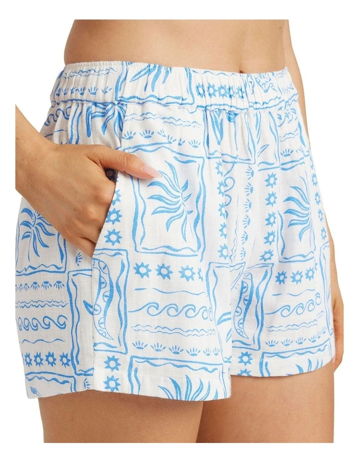Sunrise Sands Elastic Waist Shorts in Salt Crystal image 4