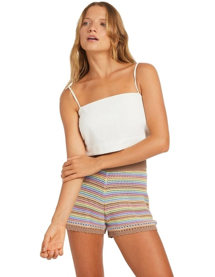 Milly Elastic Waist Shorts in Multi image 1