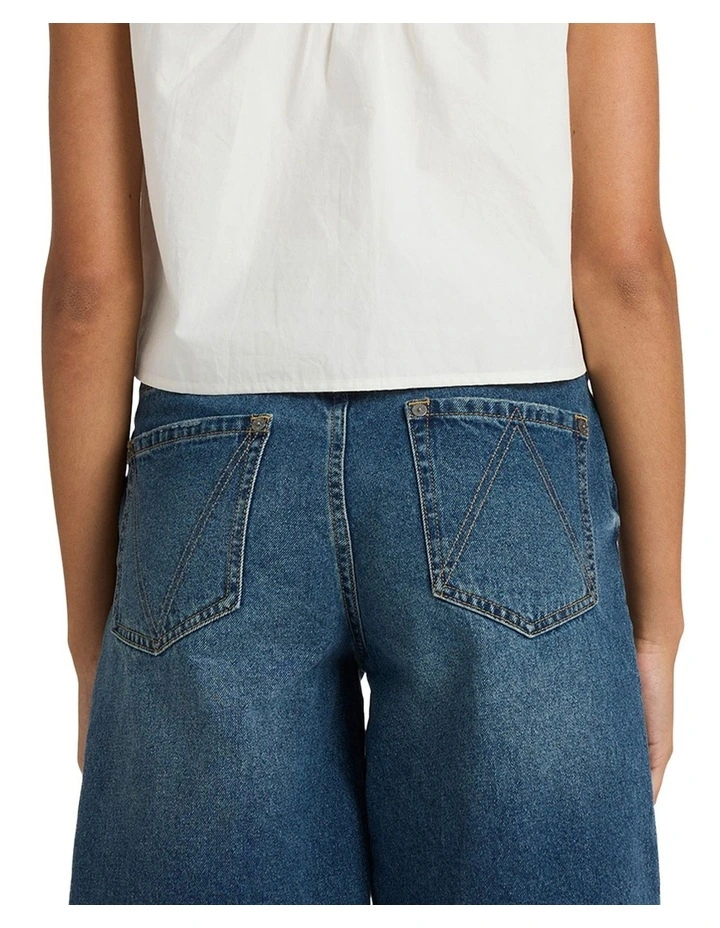 Long Beach Denim Shorts in Blue image 2