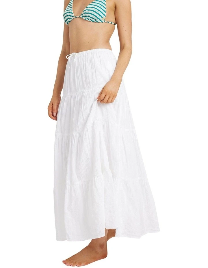 High Tide Maxi Skirt in White image 3