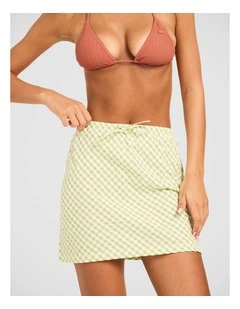Charlie Check Bias Mini Skirt
