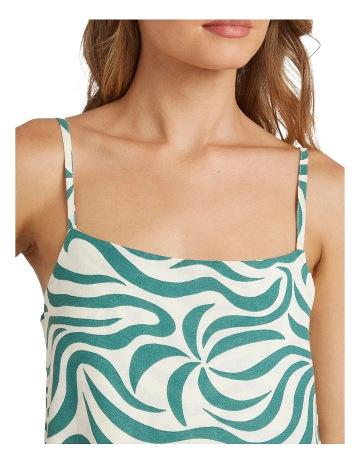 All The Waves Midi Dress in Green image 4