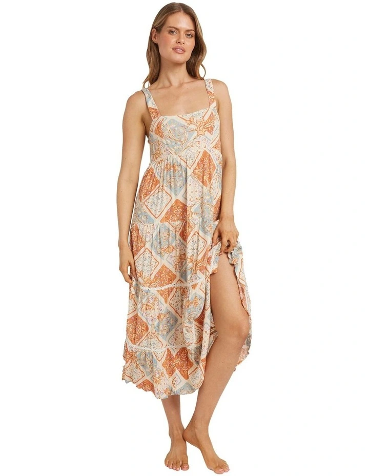 Forever Folk Shine Midi Dress in Multi image 1