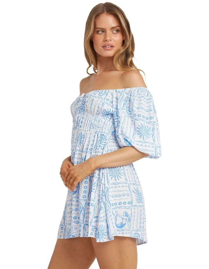 La Plage Mini Dress in Blue image 3