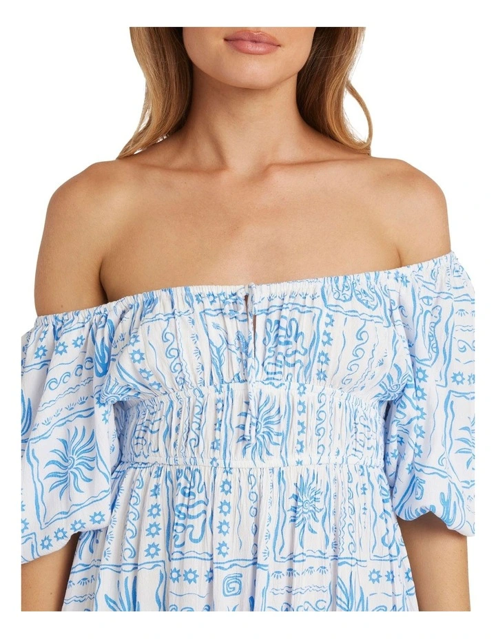 La Plage Mini Dress in Blue image 4