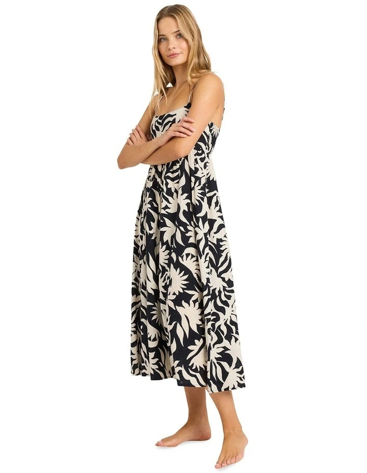 By My Side Midi Dress in Black White image 3