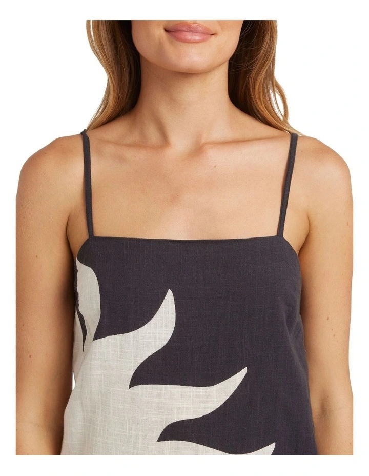 Sun Rays Mini Dress in Black White image 4