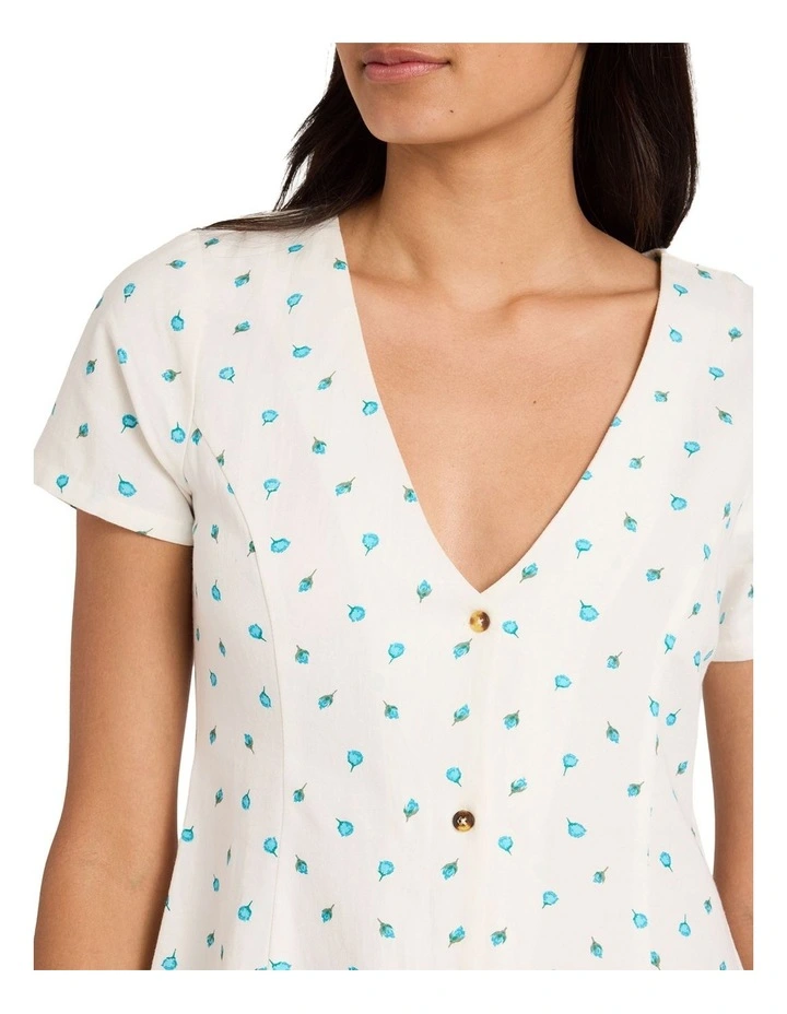 Ruse Bud Mini Dress in White image 4