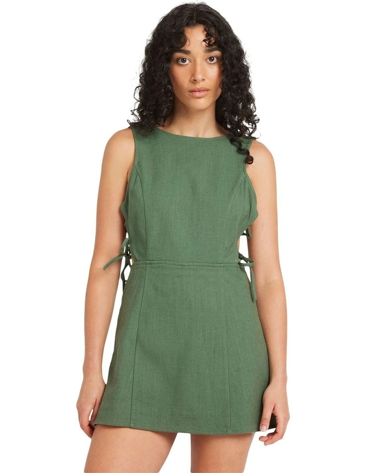 Eliana Skort Mini Dress in Green image 1