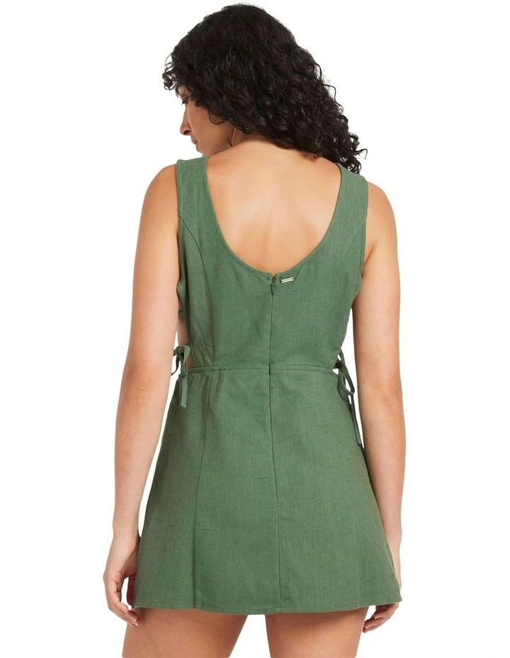 Eliana Skort Mini Dress in Green image 2