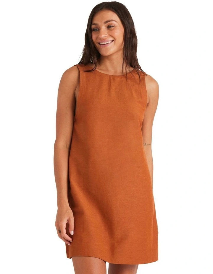 Lucky Charm Dress in Camel image 1