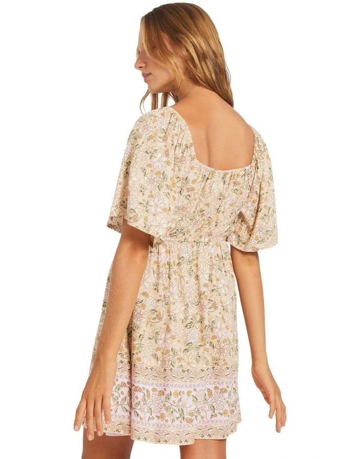 Garland Sun Symphony Mini Dress in Beige image 2