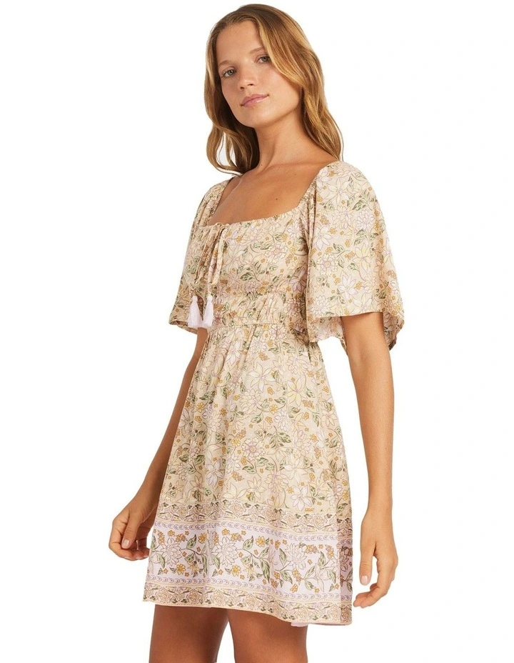 Garland Sun Symphony Mini Dress in Beige image 3