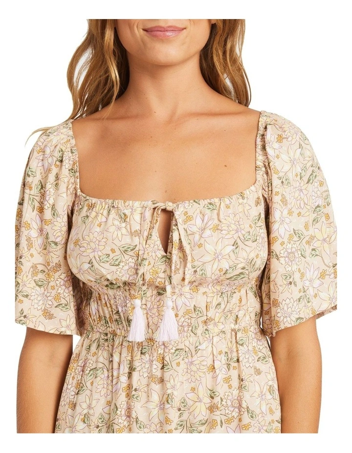 Garland Sun Symphony Mini Dress in Beige image 4