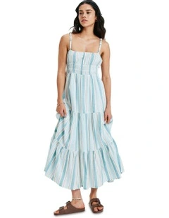 Sunshine Coast Midi Dress in Blue