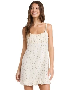 In Bloom Mini Dress in White