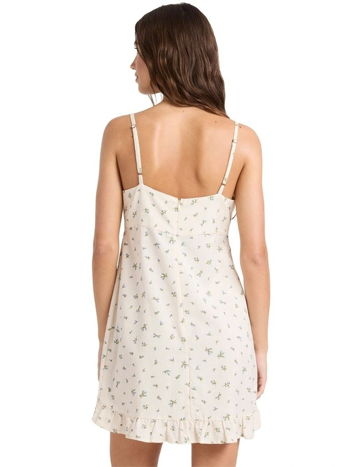 In Bloom Mini Dress in White image 2