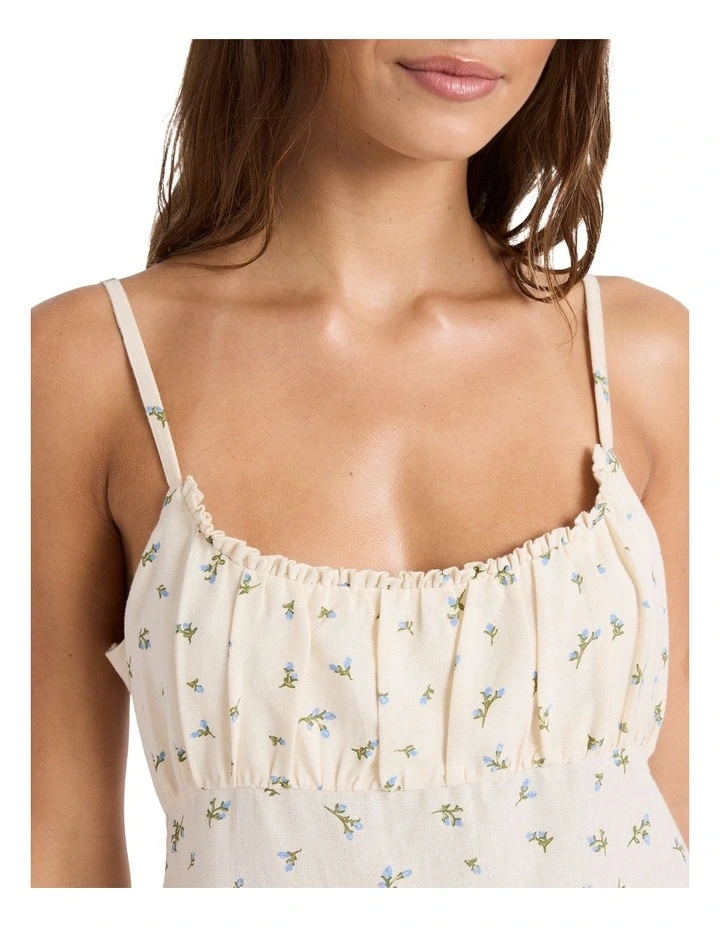 In Bloom Mini Dress in White image 4