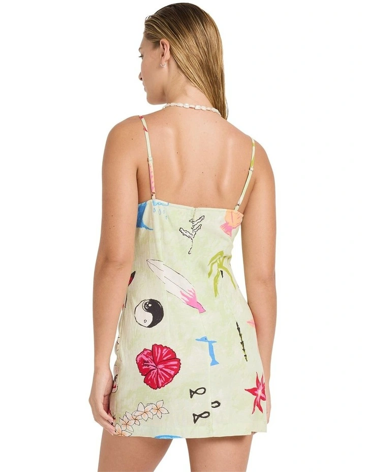 Lottie Hall Mini Dress in Green image 2