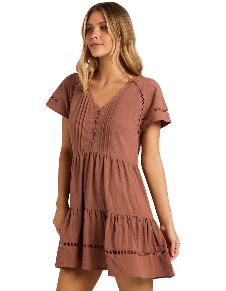 Juniper Mini Dress in Brownstone image 3