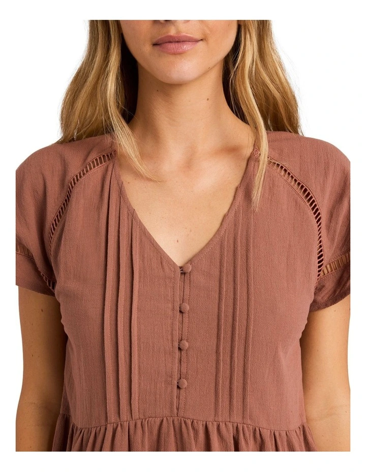 Juniper Mini Dress in Brownstone image 4