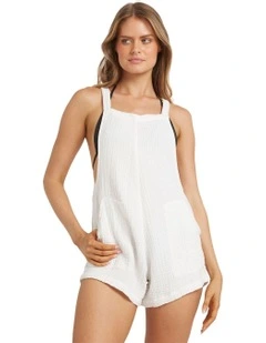 Beach Crush Romper in White
