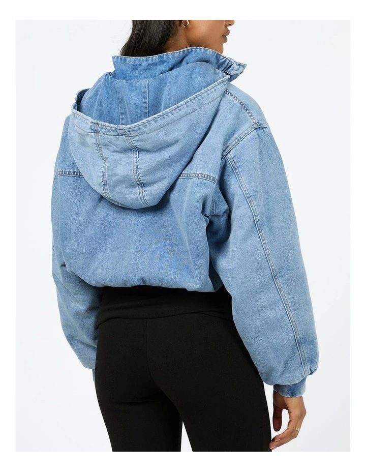 Brixton Denim Bomber in Blue image 2