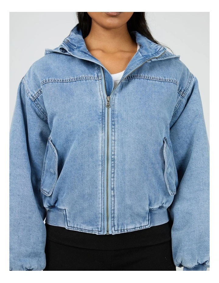 Brixton Denim Bomber in Blue image 5