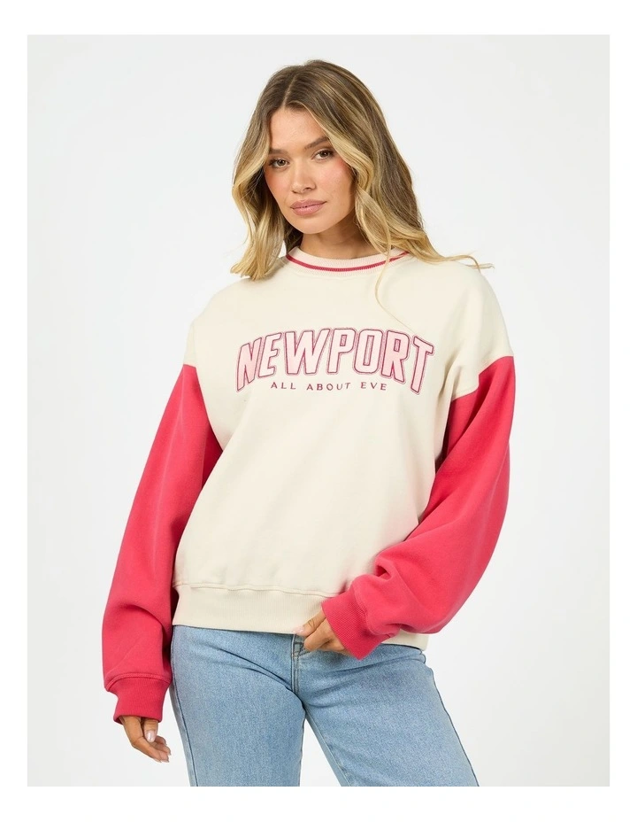 All About Eve Aria Box Crew Fashion Item Sweat Top 6476161.Nat / Natural image 1