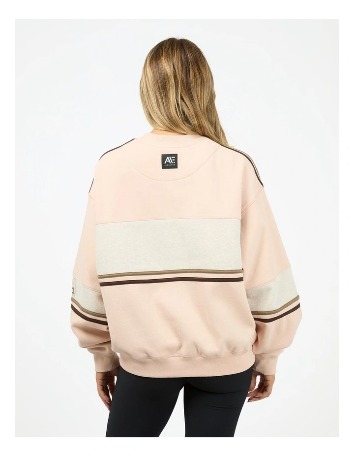 Wild Nation Box Crew Neck Sweat Top in Pink image 2