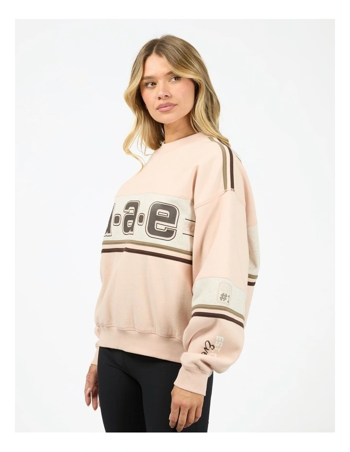 Wild Nation Box Crew Neck Sweat Top in Pink image 4